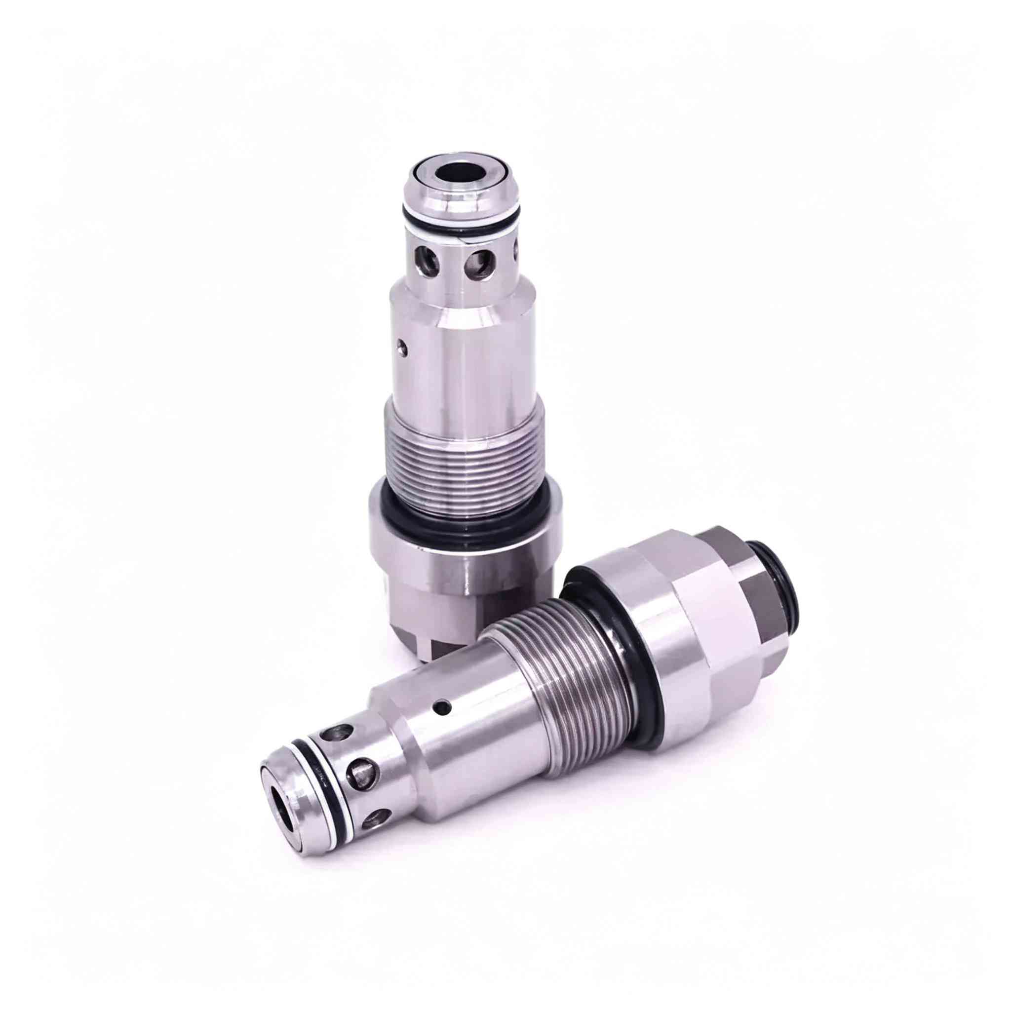 Excavator compatible with Caterpillar E320D/E336D travel main relief valve and travel flow control valve