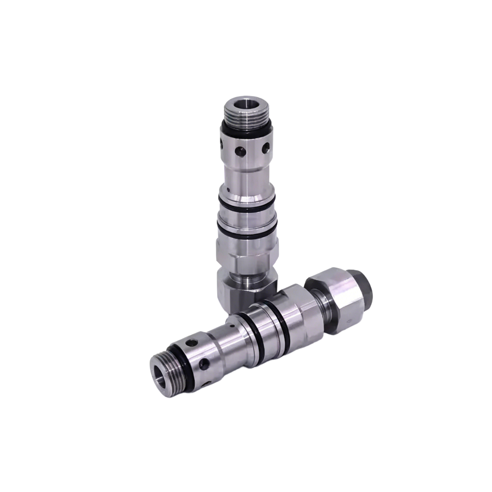 Excavator compatible with Caterpillar E320C/E336C travel main relief valve and travel flow control valve