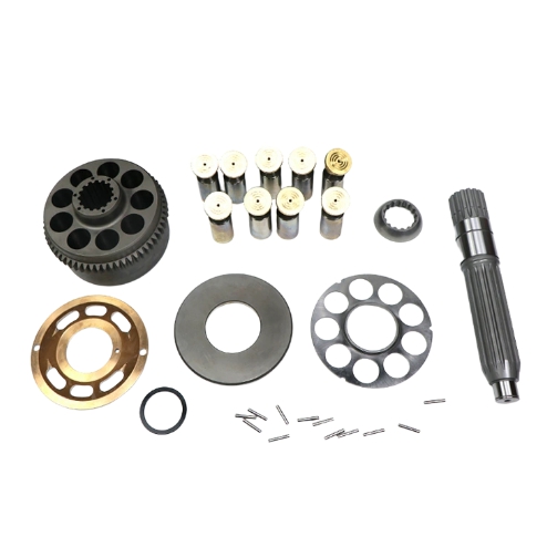 Excavator parts, hydraulic pump components, pump body, flat nine-hole column, copper head, swashplate, variable displacement piston, Kawasaki M2X150