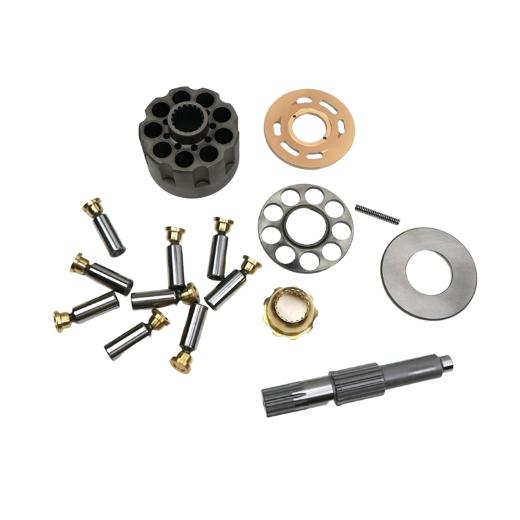 Excavator parts compatible with Sany SY75 and Daewoo DH55 hydraulic pumps, including the pump body, flat nine-hole column, and JMF43.