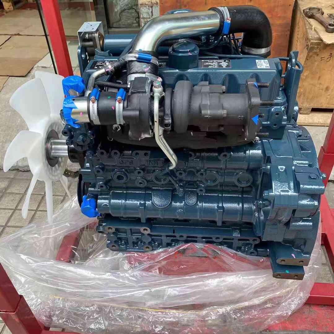 Kubota V3300 engine, original import, powering Kobelco, Komatsu, Caterpillar, and Sany excavators.
